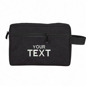 persalized Name Toiletry Bag Mogrammed Groomsmen Gift Wed Canvas Dopp Kit Embroidery Shaving Kit Men's Travel Case Pouch U1WU#