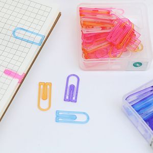 60pcs/działka Abs Kolorowe mini papierowe klipy Kawaii Candy Kolor Kolor Clear Binder Clips Zdjęcia