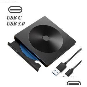 Optical Drives USB 3.0 Typ C DVD Drive CD Burner Driver Drive-Höghastighetslässkrivinspelare Extern DVD-RW Player Writer Reader Dr OT23M