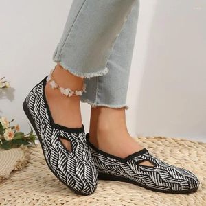 Casual Shoes Women's Breathable Knit Flat Elegant Point Toe Slip On Lightweight & Comfortable