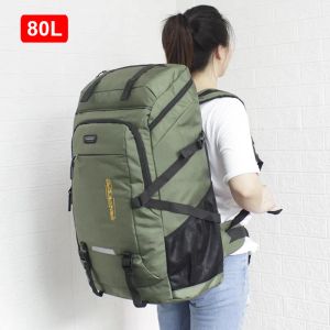 Bags 50L/80L Travel Backpack Man Women Large Capacity Classic Luggage Bag Outdoor Sports Nylon Pack Climbing Camping Hiking Rucksack