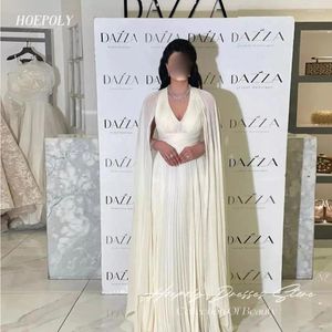 Sukienki imprezowe Hoepoly elegancka formalna v szyja plisowa sukienka wieczorowa dla kobiety w stylu letnim moda prosta klasyczna suknia balowa w 2024 roku