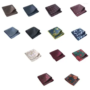 Yay bağları 24x24cm erkek mendil Ticari İşler Çiçek Hankies Damat Cep Meydanı