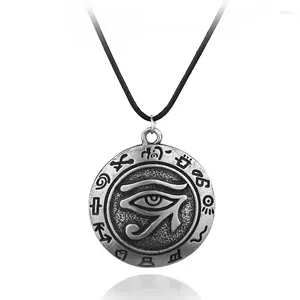 Kedjor religiösa ögat av horus halsband amulet forntida egyptisk vintage symbol hänge charm kvinnor män halsband choker smycken
