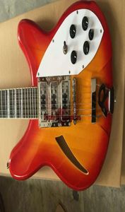 Cherry Burst 12 Saiten 3 Tonabnehmer E-Gitarre 325 330 Hohe Qualität Ganze Gitarre7117002