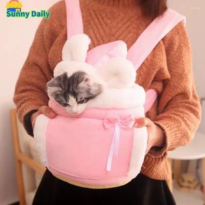 Nośniki kota ciepłe torba na nośnik Małe psy plecak zima pluszowa klatka zwierząt domowych do podróży na zewnątrz wiszące torby na klatkę piersiową 6 kg obciążenie