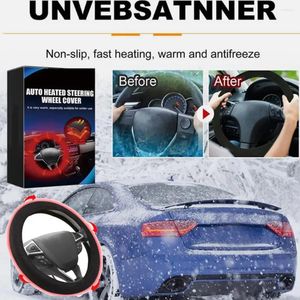 Steering Wheel Covers Automatic Heating Car Cover With Cigarette Lighter 12V Hand Warm Heated Outer Handle