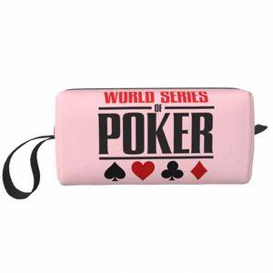 изготовленная на заказ сумка для туалетных принадлежностей World Series Of Poker для женщин, органайзер для косметики, женский органайзер для хранения красоты, коробка Dopp Kit Box 60Md #