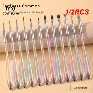 Drinking Straws 1/2PCS Multifunction Nail Tool Soft Beauty Brush Scanning Function Pen Gradual Halo Dyeing Line Drawing Smooth