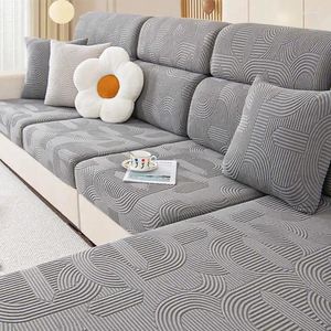 Chair Covers Nordic Geometric Sofa Mattress Elastic Jacquard Fleece Couch Slipcovers 1/2/3/4 Seater Chaise Lounge Cover