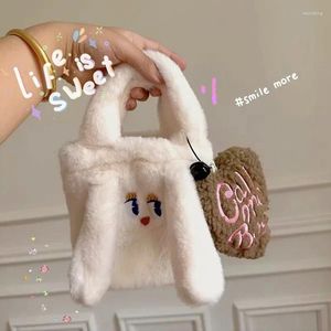 Aufbewahrungstaschen Plüsch Große Augen Handtasche Koreanisch mit Griff Geschenk für Mädchen Make-up Organizer Supplies Snack Box Weihnachten