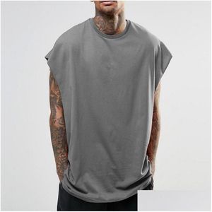 Mens T-Shirts Harajuku Simple Uni Cotton Vest T Shirt Sleeveless 9 Solid Color T-Shirt Casual Summer Tops Hiphop Tshirts Drop Delivery Dhxhd