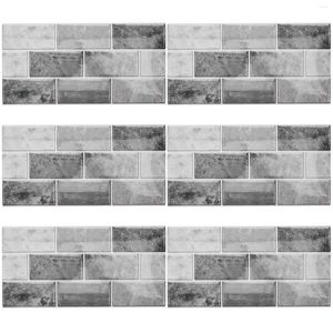 Wallpapers 6 Sheets Peel And Stick Wall Tiles Sticky Backsplash Stickers Bathroom Kitchen Removable Tile Decals