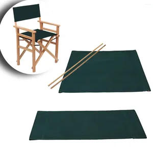 Chair Covers Home Decoration Outdoor Cover Indoor Stool Protector Replacement Kit Set Canvas Solid Green Director's Seat