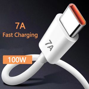 7A 100W Тип C USB-кабель супер-Fast зарядный кабель для Huawei Mate 40 30 Xiaomi Samsung Fast Зарядка USB Cabler Cabler