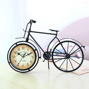 Table Clocks Retro Vintage Silent Iron Bike Bicycle Clock Home Office Living Room Decor Study Gift For Friends Unique Style