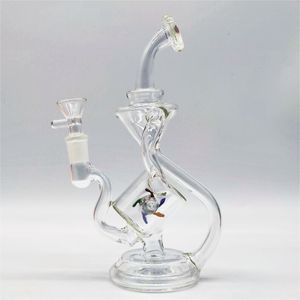 2024 Heady Glass Neo Fab Clear Wind Mill Filter Spin 9 Inch Glass Bongs Water Pipe Bong Tobacco Smoking Tube 14MM Bowl Dab Rig Recycler Bubbler Pipes