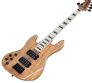 Factory Fend 5string Left Hand ASH Body Electric Bass Guitar with Maple FingerboardBlack HardwaresHH pickupcan be customized3138907