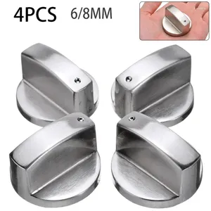 Conjuntos de panelas 4 Pçs/set Universal Rotary Switch Control Knobs Substituição Fogão de Cozinha Fogão a Gás Forno Cooktop 6mm/8mm