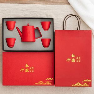 Set da tè Set da tè in ceramica Pratico piccolo regalo di apertura con celebrazioni del negozio per inviare souvenir ai clienti