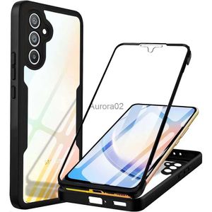 Custodie per cellulari 360 Custodia protettiva per tutto il corpo per Samsung Galaxy A34 5G A54 A14 A24 4G A04 A04S M53 M33 M52 Cover in silicone trasparente yq240330