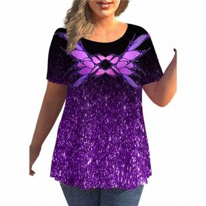 2023 verão t camisa roupas femininas fi novo design impresso oversized manga curta t senhoras o-pescoço solto plus size topos 4xl v8gg #