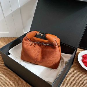 Totes Brand Designer Suede Womens Shoulder Bag Retro Lock Crossbody Bag Hobos Handbag 2023 New Winter Trend H240330