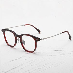 Optiska glasögon för män Kvinnor Retro Designer GMS 832 Fashion Sheet Glasses Acetatram Detaljerad elasticitet Square Style Anti-Blue Light Lens Plate with Box