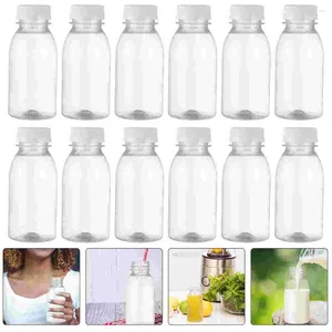 Take Out Containers 12 Pcs Milk Bottle Reusable Juice Bottles Drinking Storage Empty Convenient The Pet Multi-function Clear