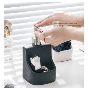 Liquid Soap Dispenser Ceramic Hand Sanitizer Bottle Press Dorgent Shampo Separat badrum Portabla dispensers