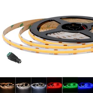 Luz de tira de led de espinha flexível 320 480LEDS 5mm 8mm ra90 quente natural frio branco vermelho verde azul dc12v 24V Luzes de fita de fobs premiáveis