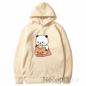 Plus Size Donna Uomo Peach Cat Felpe con cappuccio Divertente Mochi Felpa Harajuku Kawaii Carto Donna Autunno Inverno Abbigliamento streetwear y3nS #