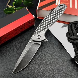 KS Tappet 1353 Practical Pocket Knife 8Cr13Mov Blackwashed Drop Point Blade Stainless Steel Handle Flipper Assisted Everyday Carry Outdoor Hunting Folding Knives