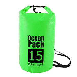 2-15L防水ドライバッグパック袋水泳ラフティング釣り釣りの川のトレッキングフローティングセーリングストレージディフ袋