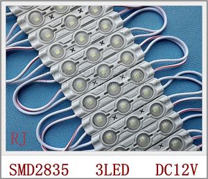 Módulo super LED de injeção IP65 à prova d'água Módulo de luz LED para letra de sinal DC12V 60mm * 13mm * 4mm SMD 2835 3 LED de alumínio PCB injeção de PVC