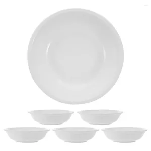 Тарелки 6 ПК, пластмассовые пластмассы для небольших закусочных соус блюда нерушимая боковая тарелка легко чисто