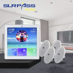 Bluetooth Wall Amplifierスマートホームオーディオミニタッチスクリーン4*20Wステレオサウンド音楽パネルPAシステムスピーカー天井スピーカー