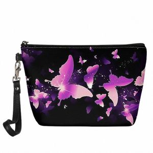 Elviswords Borsa da trucco da viaggio per donna casual Borsa da trucco da donna con motivo a farfalla Custodia cosmetica grande da organizzatore Borsa da trucco Borsa con pochette q8Nx #