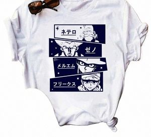Японское аниме Hunter x Hunter футболка с графическим принтом Fi Повседневная винтажная футболка с коротким рукавом размера плюс женская 79X7 #