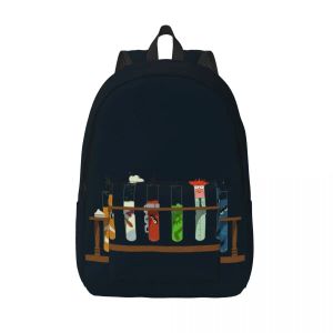 Backpacks Customized Muppet Science Canvas Backpacks Women Men Basic Bookbag for College School Chemistry Experiment Bags