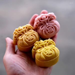 Baking Tools Guochaofeng 75g Yuanbaofu Bag Mid-Autumn Moon Cake Mould Hand-pressed Steamed Bread Pastry Household