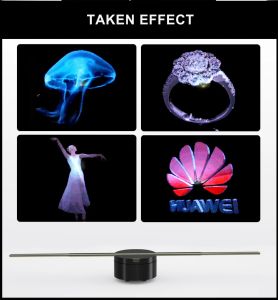 Fan 3D Hologram Projector Fan Control WiFi Controllo WiFi 27-52CM pubblicitario commerciale Display Ologram Proiettore Bracket