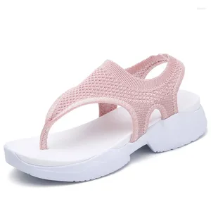 Casual Schuhe 2024 Frauen Sandalen Mesh Strand Wohnungen Flip Frau Gladiator Einfache Alias Mujer Sapato Feminine Plus Größe 36-43