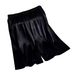 Herren Schlafteile Home Seide Satin Pyjamas Shorts Sommerkleidung atmungsaktiven männlichen Schlafboden Nachtwäsche Nachtwäsche bequem