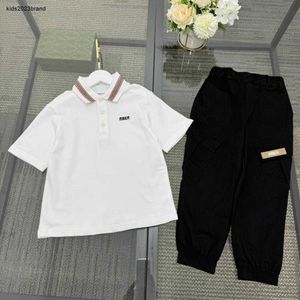 Neue Kinder-Designerkleidung für den Sommer, zweiteiliges Set, Baby-Trainingsanzüge, Größe 100–150 cm, kurzärmeliges POLO-Shirt und Freizeithosen, 24. März