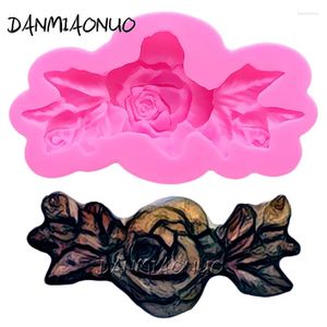 Bakformar danmiaonuo a1264021 rose blommakaka mögel fondant verktyg tillbehör formas de silicone para bolo e doces