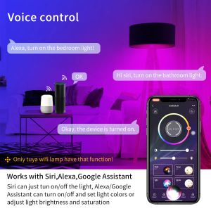 12WスマートE27 LEDライト電球Bluetooth RGB WiFi LEDランプAlexaスマート電球ホームキットSiri Google Home 220V 110Vで動作