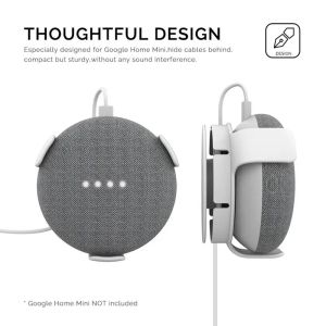 Suporte de parede para o Google Home Mini Smart Speart Spely Glamp Supracket Voice Assistant Plug in Kitchen Bedroom Audio Stand