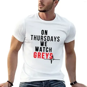 Men's Polos On Thursdays We Watch Greys T-Shirt Customizeds Edition Mens Plain T Shirts