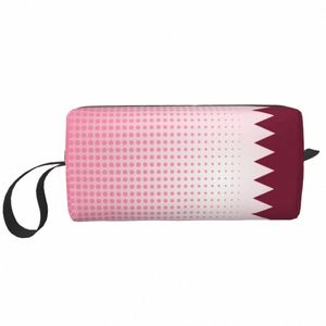 Anpassad qatar mönster toalettartikar väska kvinnor kosmetisk makeup arrangör damer skönhet lagring väskor dopp kit case box gåvor e87o#